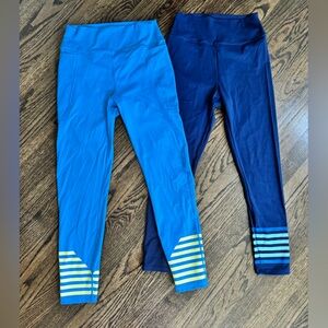 Pair of Addison Bay Striped Leggings Size Medium